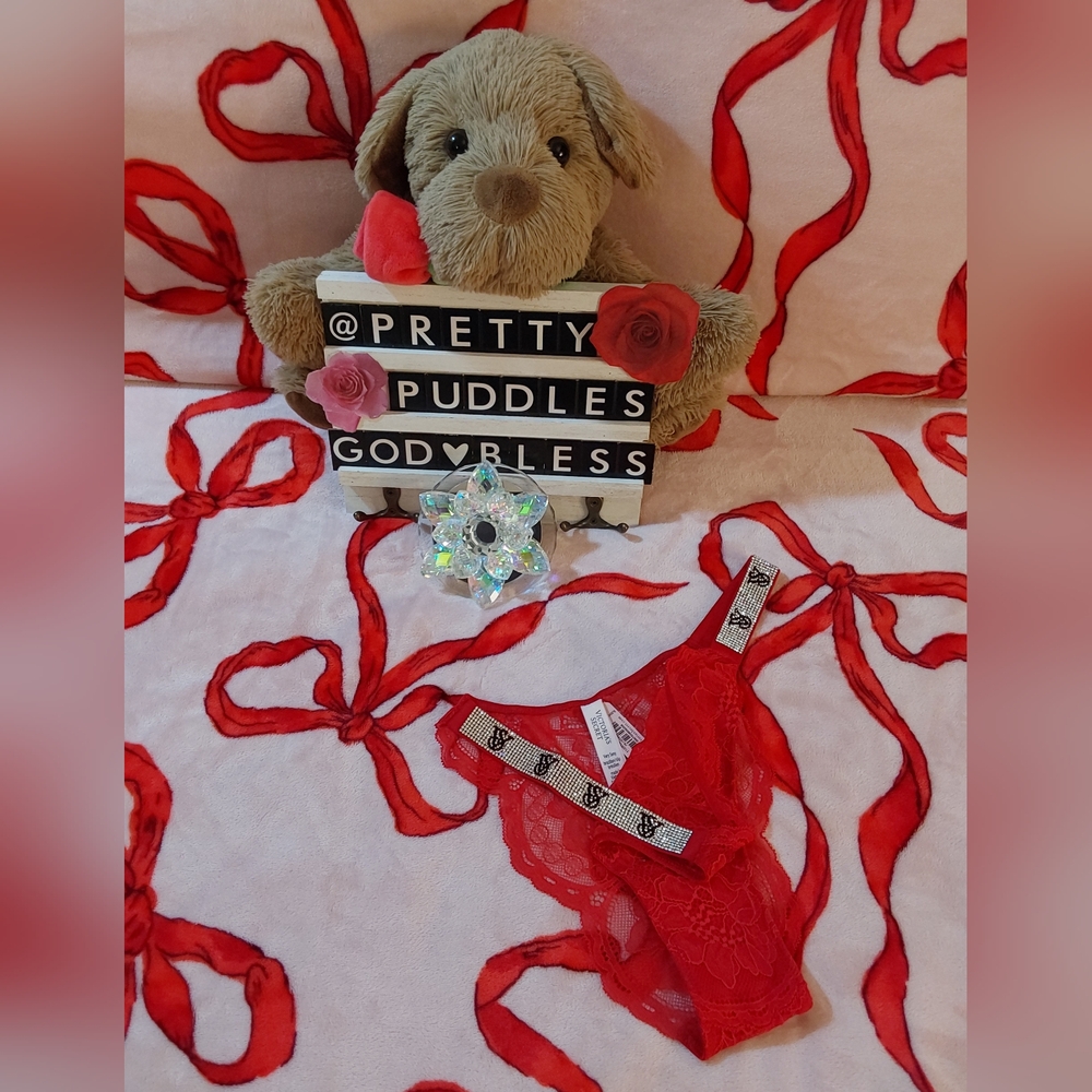 🌹 Very Sexy Monogram Shine Strap Lace Brazilian Panty 🌹